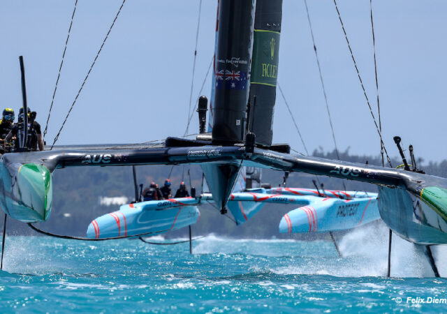 2022 SailGP Bermuda Final AUS and GBR