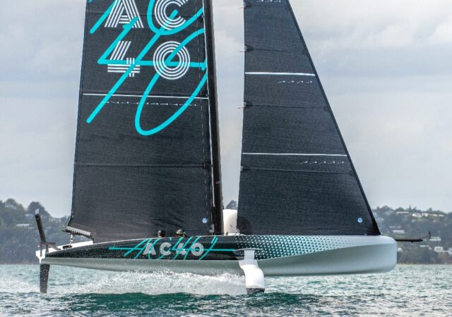 AC40 First Sail Rigged 21 Sept 2022