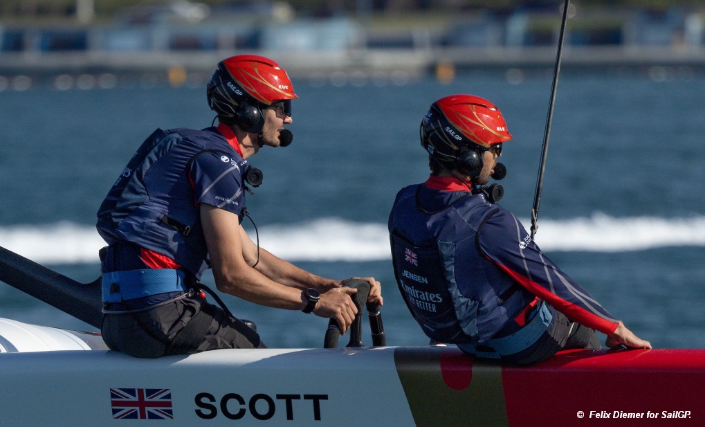 2024 SailGP Abu Dahbi Giles Scott and Iain Jensen