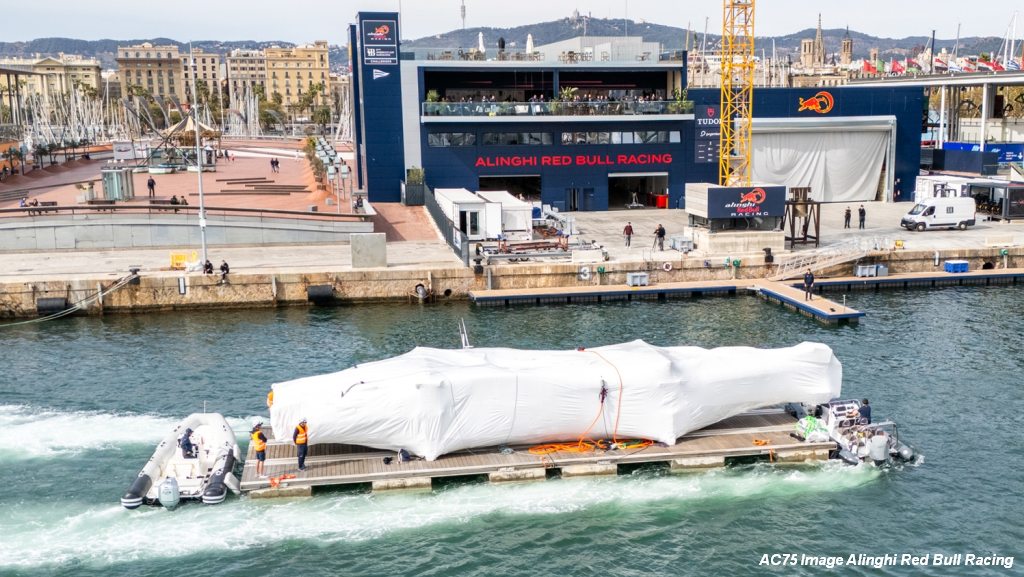 AC37 Alinghi Red Bull Racing AC75 Arrival