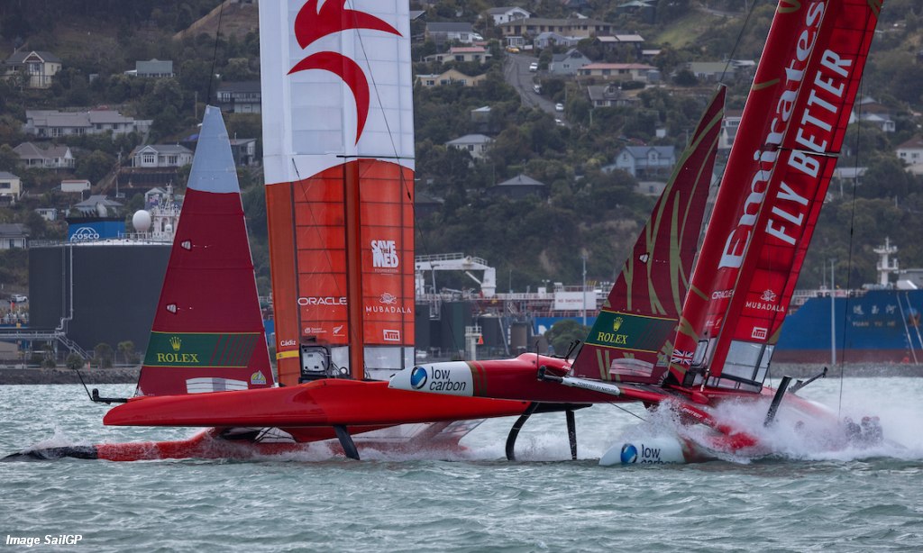 SailGP Spain GBR Collision