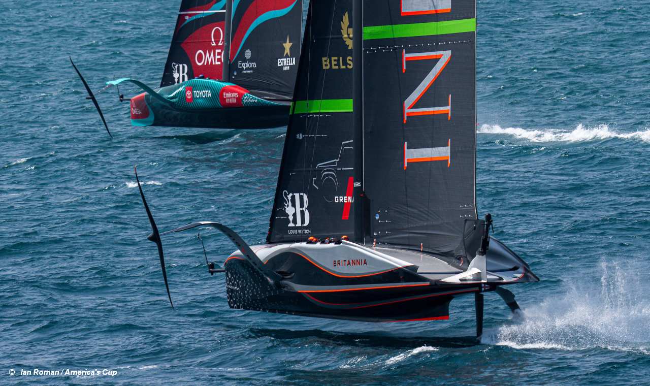 AC37 Practice Day GBR and NZL